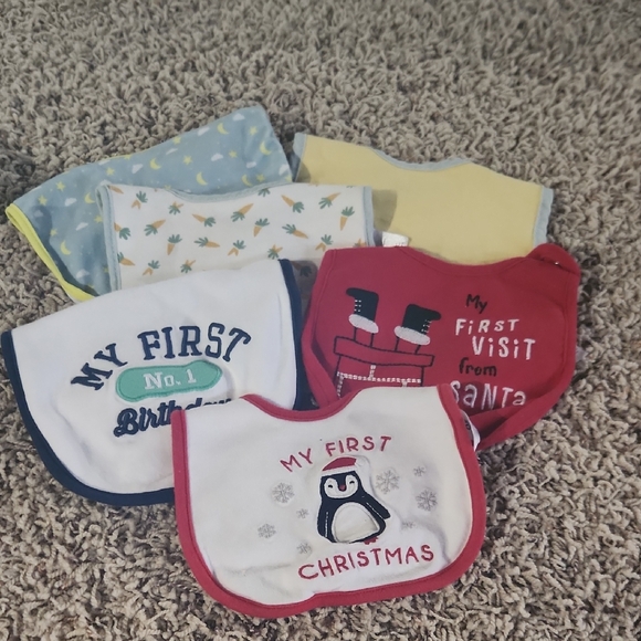 Baby Bib Set - My First Christmas and Birthday - Picture 1 of 1